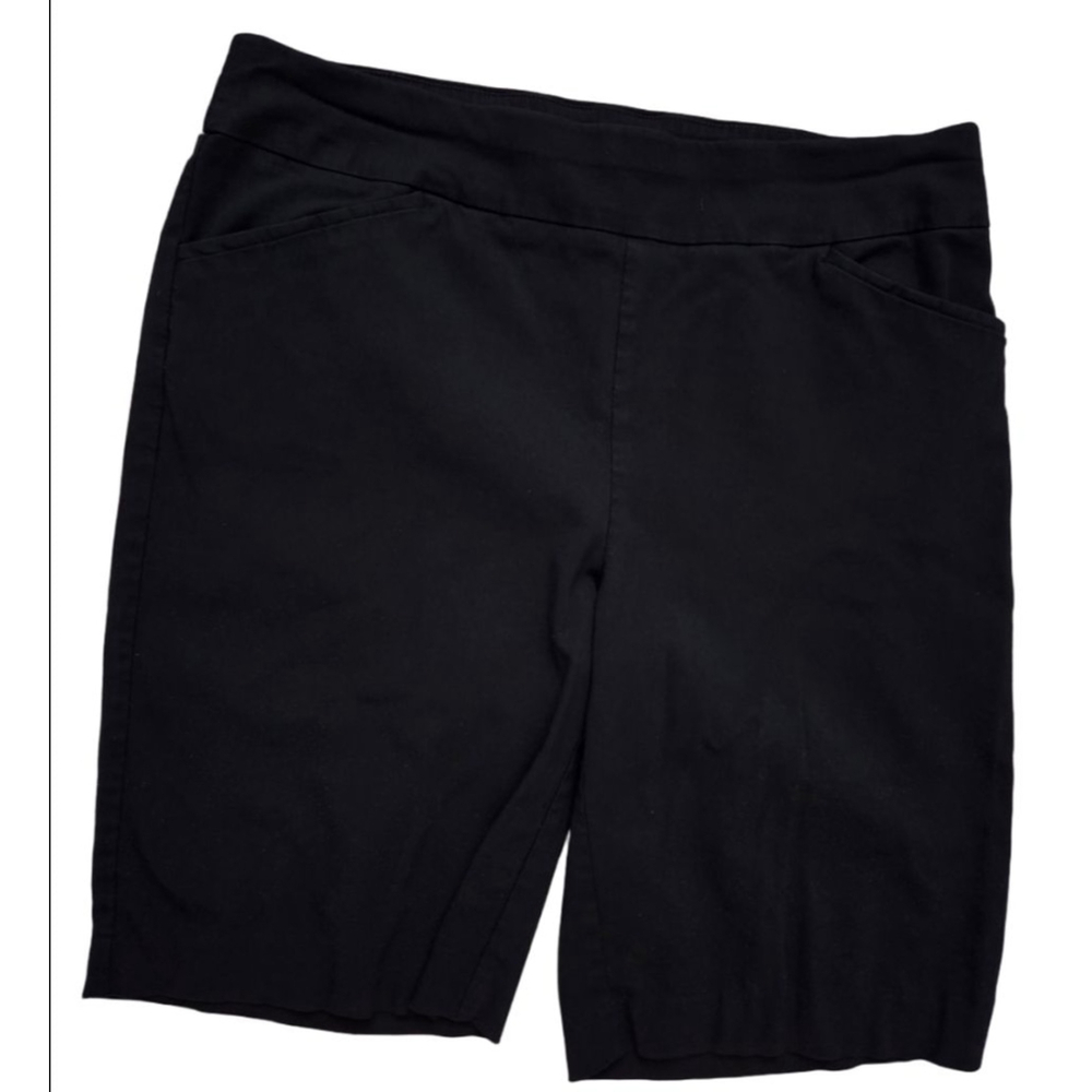 Women's Chico's Black Perfect Stretch Bermuda Shorts Size L